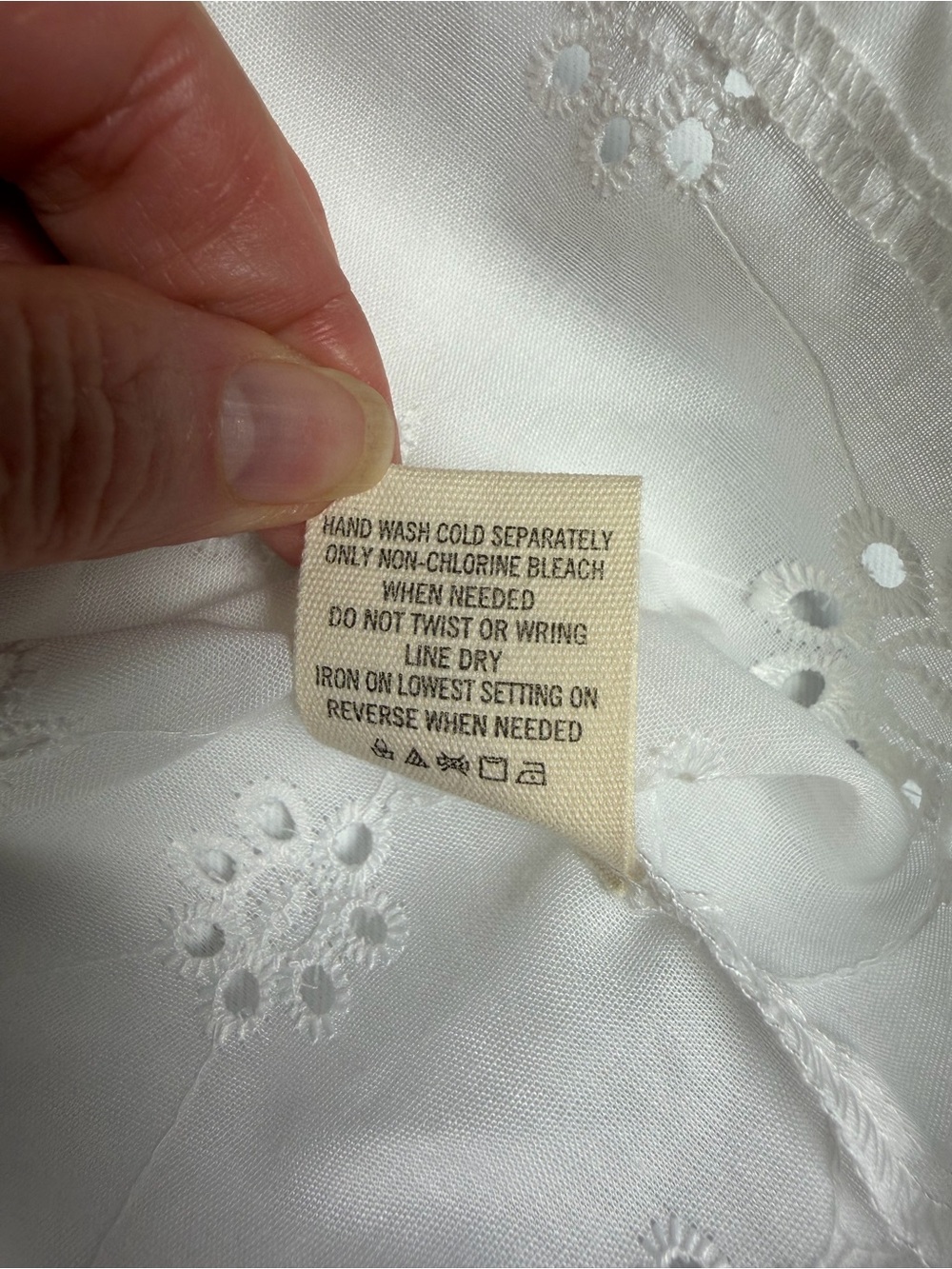 Babydoll Style- Altar'd State White Eyelet Peasant Puff Sleeve Top Medium - Picture 9 of 11